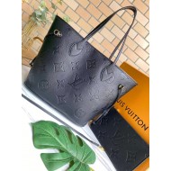 Louis Vuitton Neverfull MM Bag Black Monogram Mid