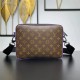 Louis Vuitton TRIO MESSENGER Monogram Macassar coated canvas and Purple cowhide leather M46266 High