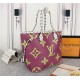 Louis Vuitton Neverfull MM Bag Monogram Pink Mid