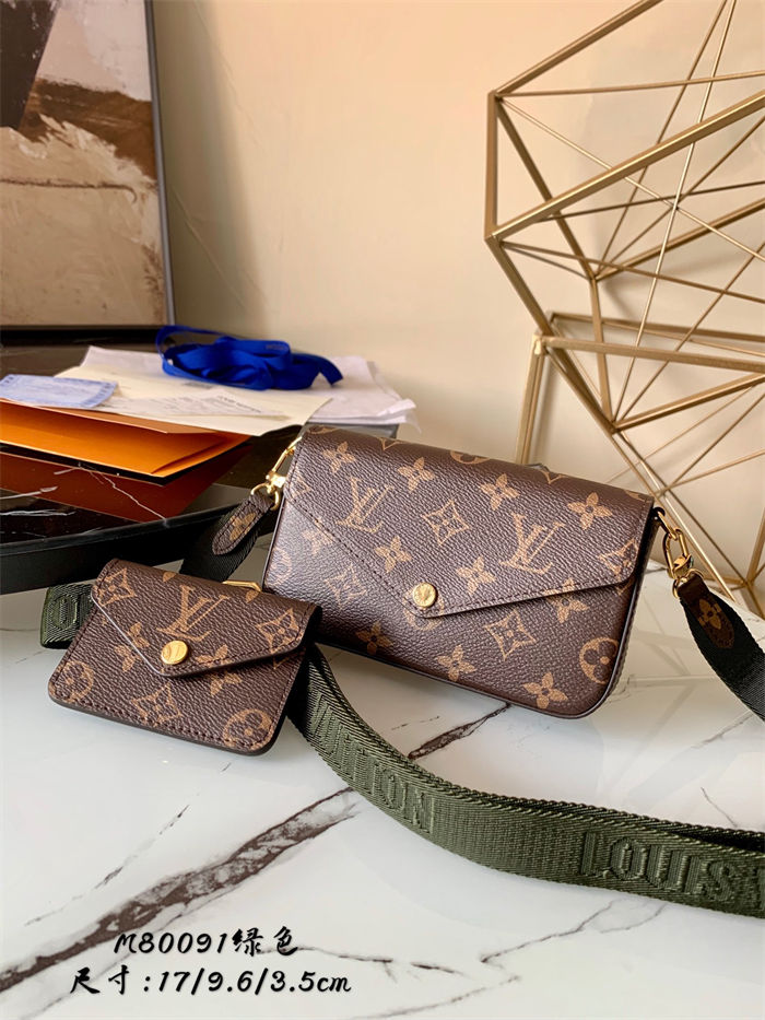 Louis Vuitton Félicie Strap & Go Monogram coated canvas M80091 High