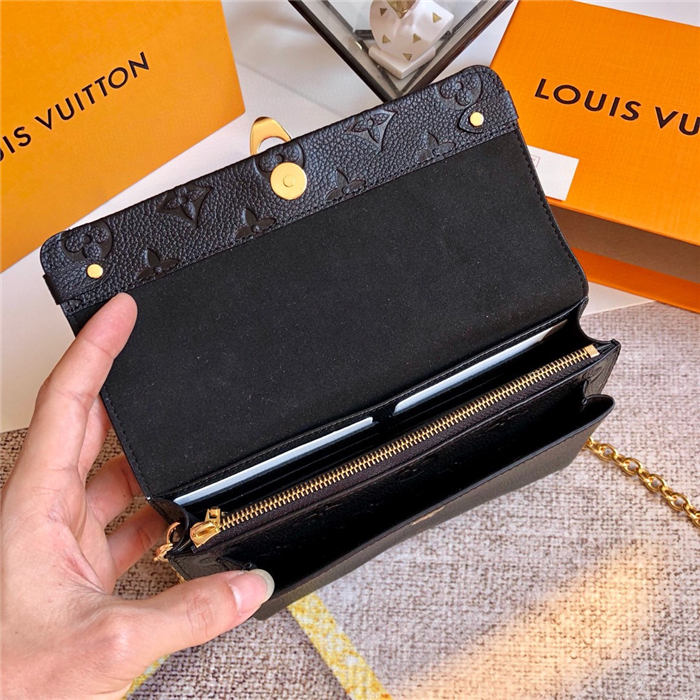 Louis Vuitton VAVIN CHAIN WALLET Monogram Empreinte Black High