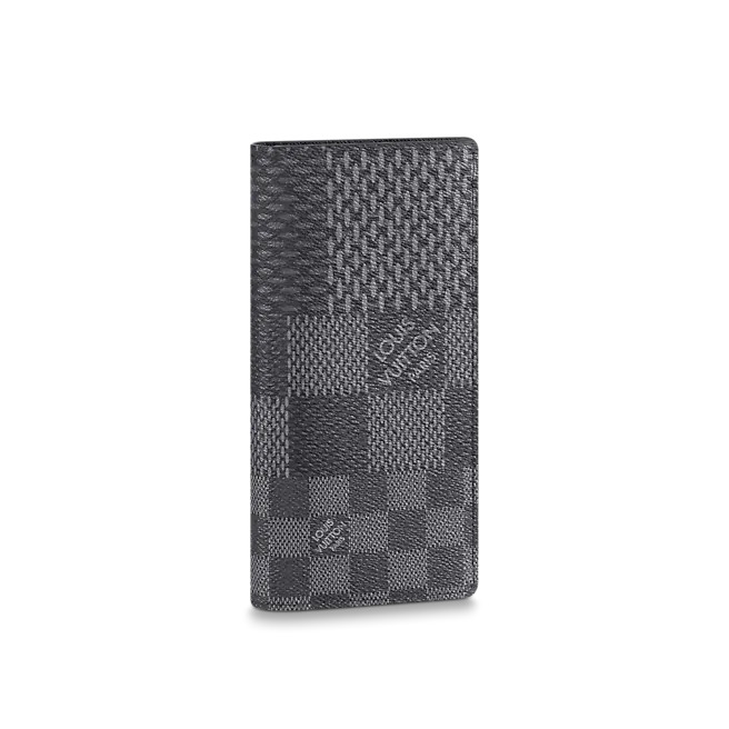 Louis Vuitton BRAZZA WALLET Black/Grey High