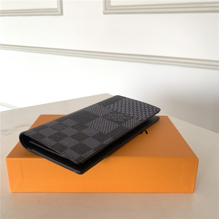 Louis Vuitton BRAZZA WALLET Black/Grey High