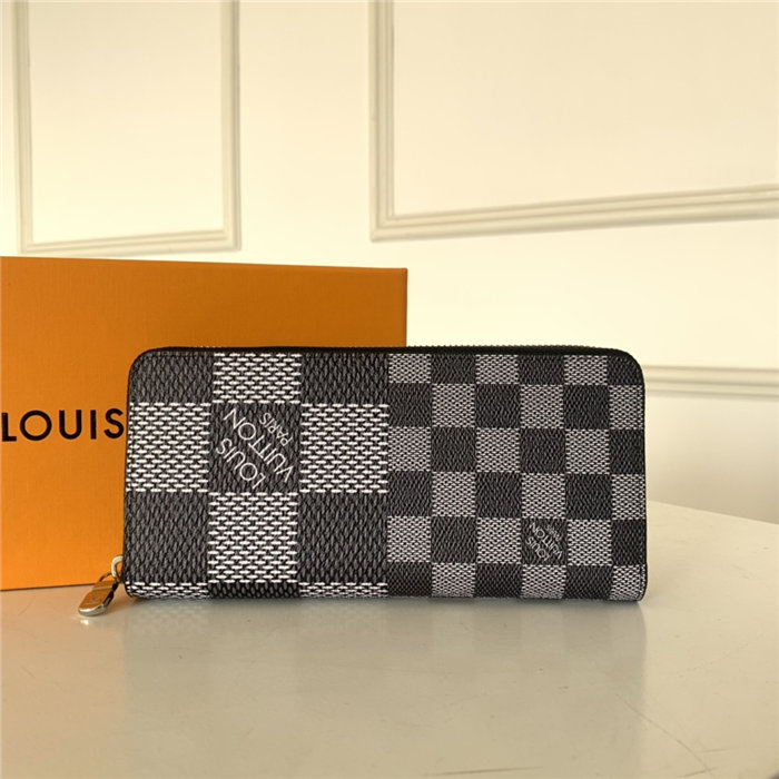 Louis Vuitton ZIPPY WALLET VERTICAL Black/White High