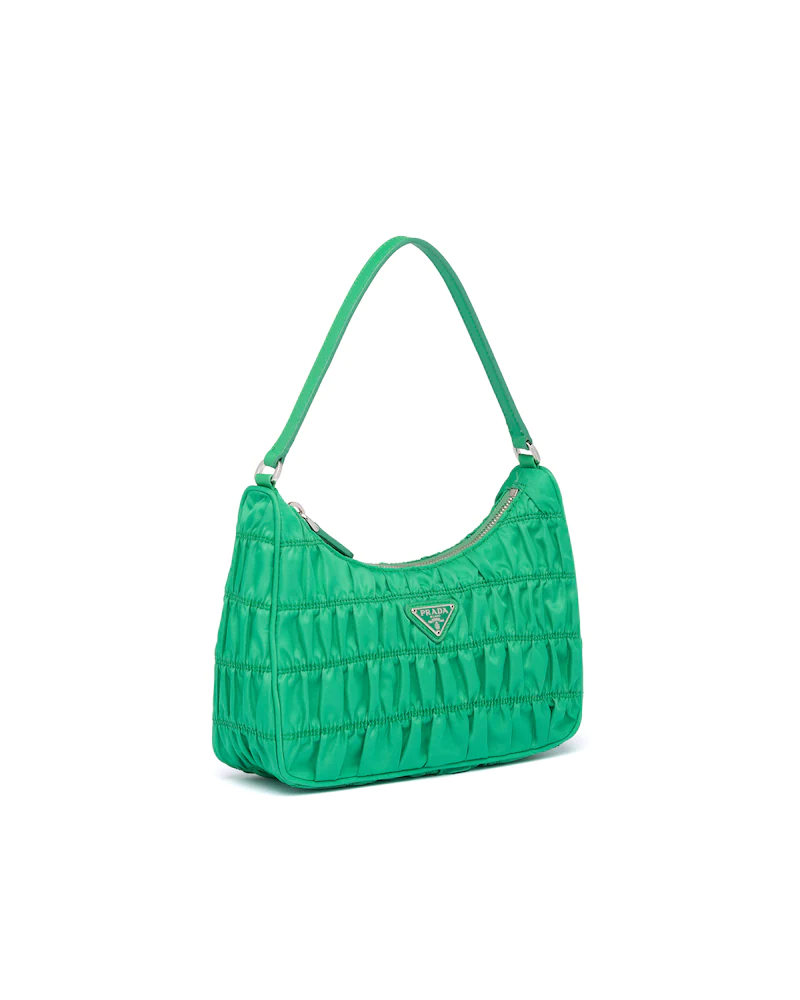 Prada Prada Mini Hobo Bag In Mint Green Nylon and Leather High High