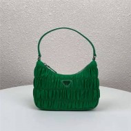 Prada Prada Mini Hobo Bag In Mint Green Nylon and Leather High High