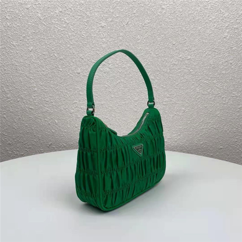 Prada Prada Mini Hobo Bag In Mint Green Nylon and Leather High High