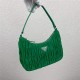 Prada Prada Mini Hobo Bag In Mint Green Nylon and Leather High High