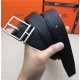 Hermes Nathan 32 reversible belt Togo Black High