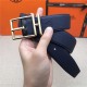 Hermes Nathan 32 reversible belt Togo Navy High