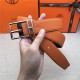 Hermes Nathan 32 reversible belt Togo Orange High