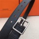 Hermes Code 32 reversible belt Togo Black/Coffee with Silver Buckle High