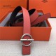 Hermes Circle belt buckle & Reversible leather strap 25 mm Epsom Fuchsia High