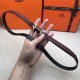 Hermes Gamma belt buckle & Reversible leather strap 13 mm Epsom Black/Burgundy High