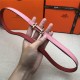 Hermes Gamma belt buckle & Reversible leather strap 13 mm Epsom Pink/Wine High