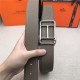 Hermes Cape Town belt buckle & Reversible leather strap 38 mm Togo Grey High