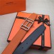 Hermes Cape Town belt buckle & Reversible leather strap 38 mm Togo Orange High