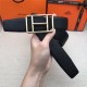 Hermes Cape Town belt buckle & Reversible leather strap 38 mm Togo Black High