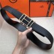 Hermes Cape Town belt buckle & Reversible leather strap 38 mm Togo Black High