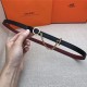 Hermes Chain belt buckle & Reversible leather strap 13 mm Epsom Black/Burgundy High