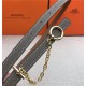 Hermes Chain belt buckle & Reversible leather strap 13 mm Epsom Grey/Camel High