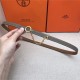 Hermes Chain belt buckle & Reversible leather strap 13 mm Epsom Grey/Camel High