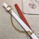 Hermes Chain belt buckle & Reversible leather strap 13 mm Epsom White/Orange High