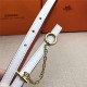 Hermes Chain belt buckle & Reversible leather strap 13 mm Epsom White/Orange High