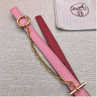 Hermes Chain belt buckle & Reversible leather strap 13 mm Epsom Pink/Red High