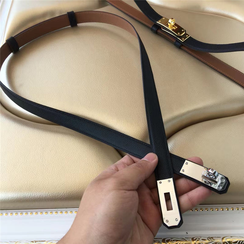 Hermes Kelly 18 belt Epsom Black High