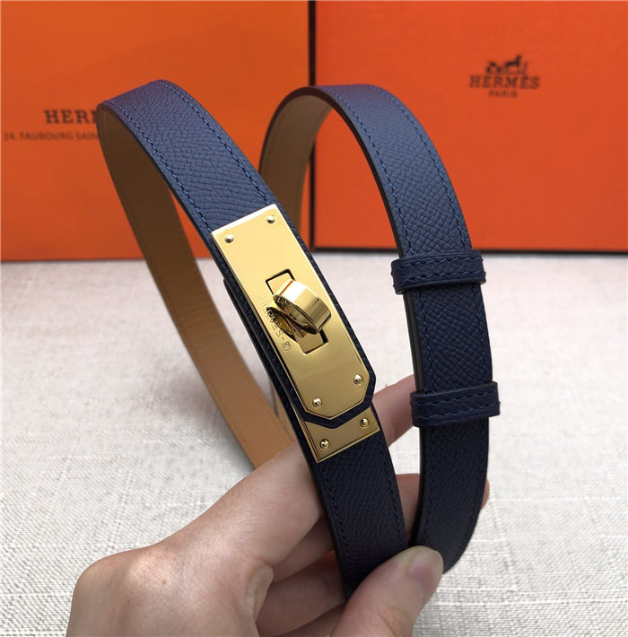 Hermes Kelly 18 belt Epsom Navy High