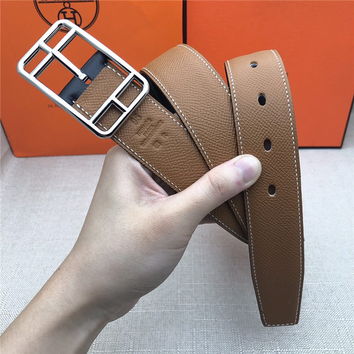 Hermes Cape Code 32 reversible belt Epsom Camel High