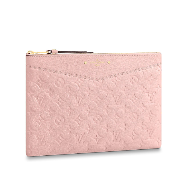 Louis Vuitton DAILY POUCH Monogram Empreinte Pink High