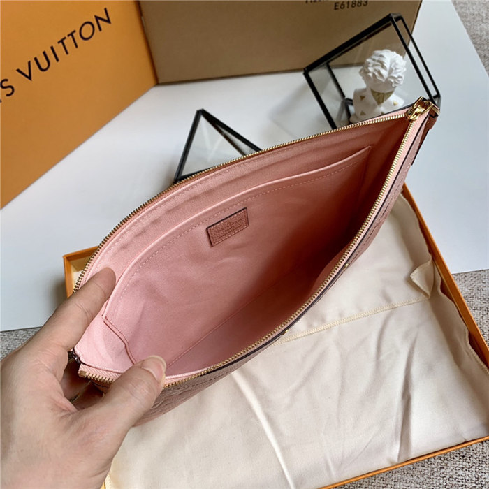 Louis Vuitton DAILY POUCH Monogram Empreinte Pink High