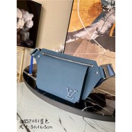 LV Aerogram Slingbag grained calf Blue High