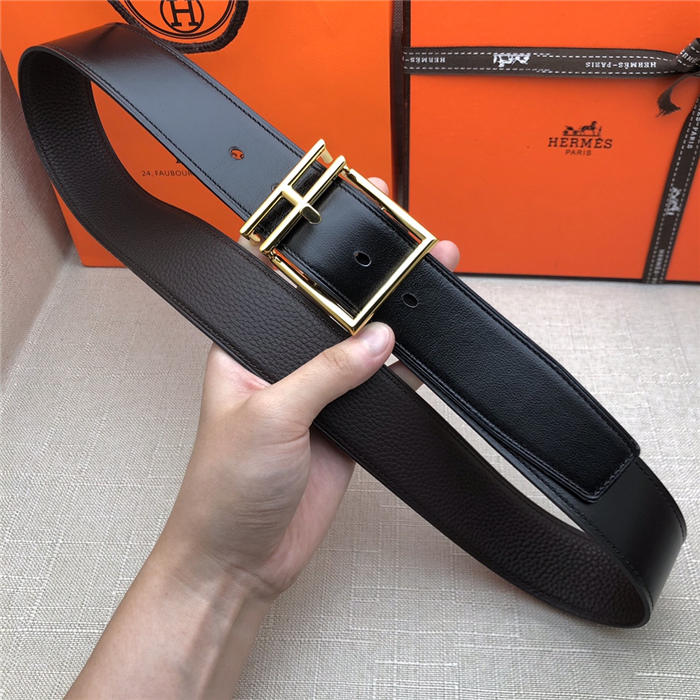 Hermes Nathan 38 reversible belt Togo Coffee High