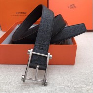 Hermes Reversible belt 32 mm Togo Black/Coffee High