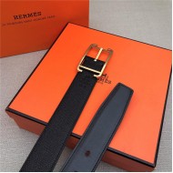 Hermes Society 32 reversible belt Epsom Black High