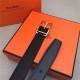 Hermes Society 32 reversible belt Epsom Black High