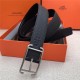 Hermes Society 32 reversible belt Epsom Black High