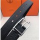 Hermes Society 32 reversible belt Epsom Black High