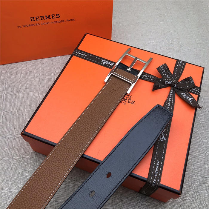 Hermes Quentin reversible belt 32 mm Togo Camel High