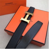 Hermes H belt buckle & reversible strap 32/38 mm Togo Black High