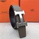 Hermes H belt buckle & reversible strap 32/38 mm Togo Grey High