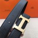 Hermes H belt buckle & reversible strap 32 mm Epsom Black High