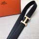 Hermes H belt buckle & reversible strap 32 mm Epsom Black High