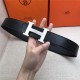 Hermes H belt buckle & reversible strap 38 mm Epsom Black High