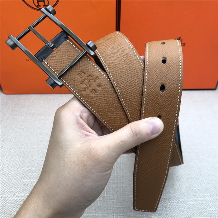 Hermes Reversible belt 32 mm Epsom Camel High