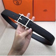 Hermes Quentin reversible belt 32 mm Epsom Black High