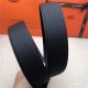 Hermes Society 32 reversible belt Togo Black High